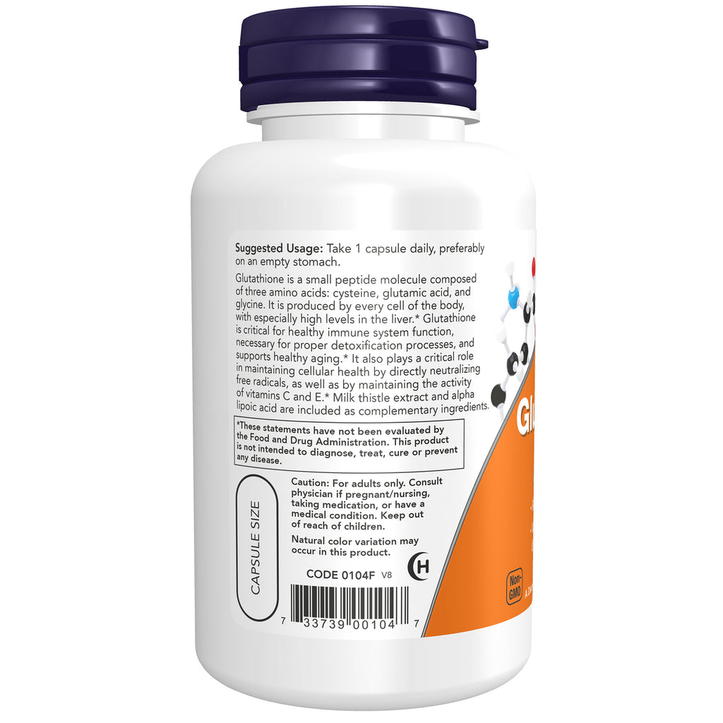 NWF173 | Back label of white supplement bottle showing suggested usage, cautions, capsule size graphic and barcode - Thumbnail