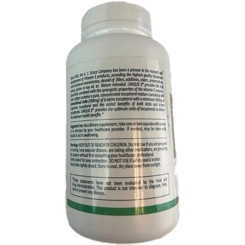 ACG002 | Back of white supplement bottle showing warning, usage and nutrition text including 'KEEP OUT OF REACH OF CHILDREN' - Thumbnail