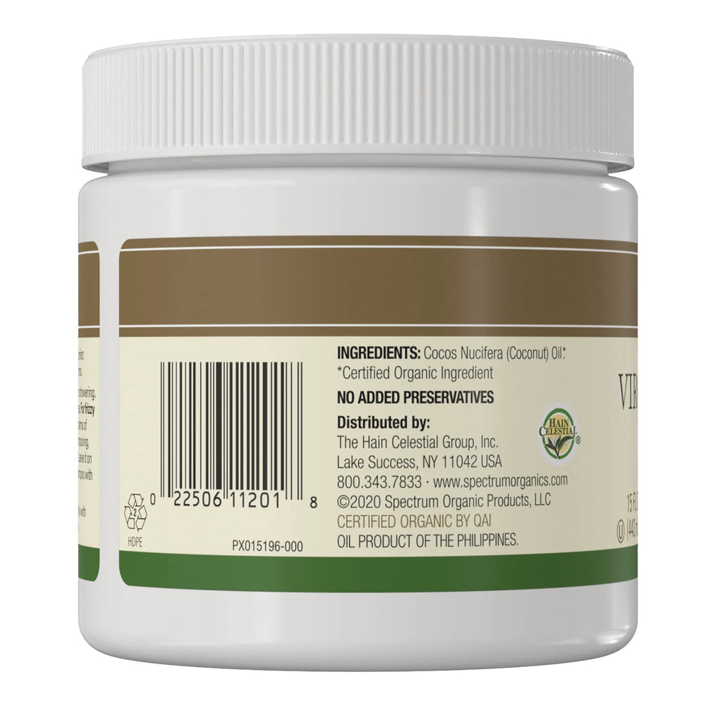 SP033 | Back label of coconut oil jar showing ingredients, barcode, and distributor info - Thumbnail