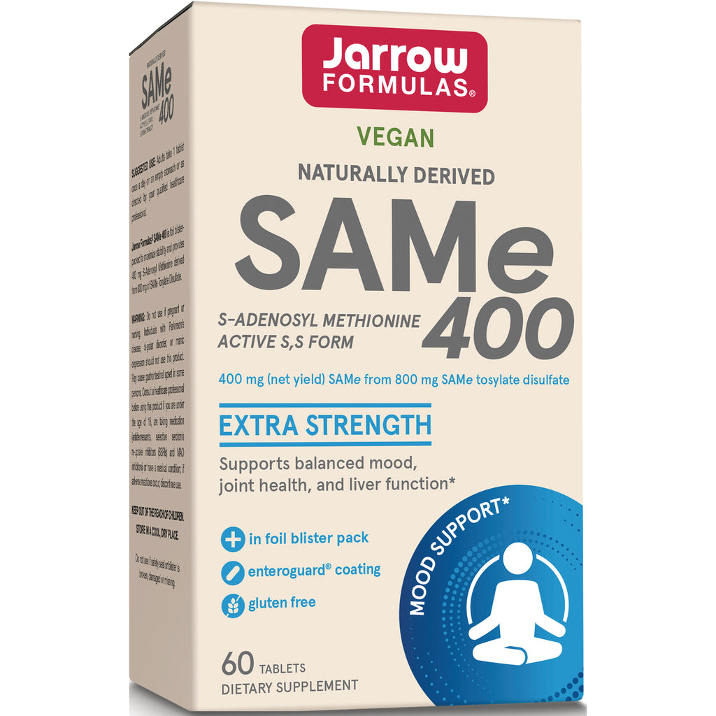 JR350 | Jarrow Formulas SAME 400 vegan extra strength supplement box, 60 tablets - Thumbnail