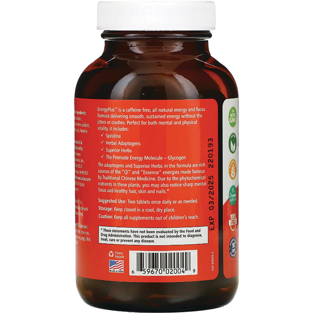 PEL034 | back of brown supplement bottle with red label showing ingredients, suggested use, barcode and expiration - Thumbnail