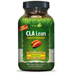 IR144 | Irwin Naturals CLA Lean body fat reduction bottle, 80 liquid soft-gels, plus coconut oil