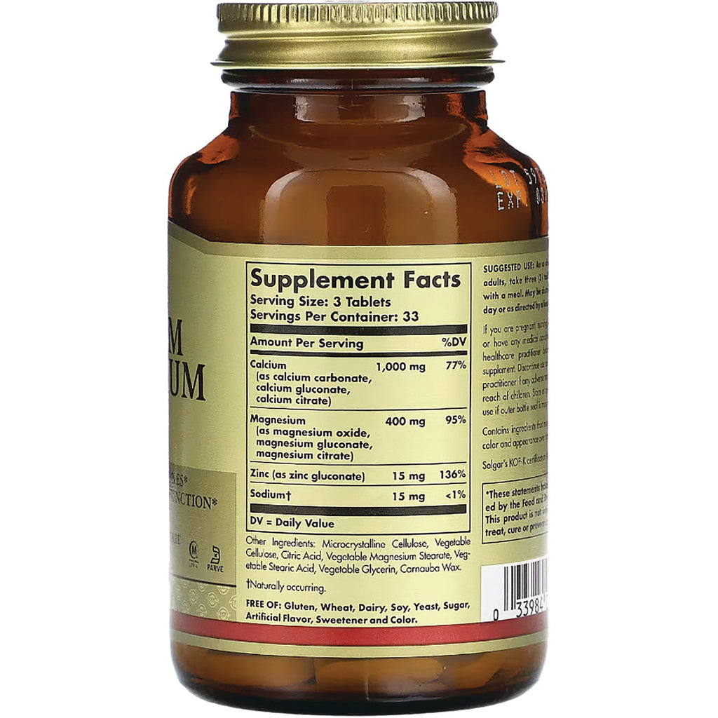 SLG265 | Back label showing Supplement Facts panel, ingredients and barcode on amber supplement bottle - Thumbnail