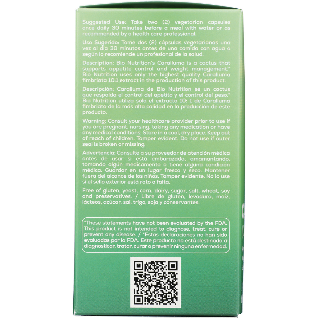 BNN025 | green product box back with usage and warning text, ingredient claims, and QR code - Thumbnail