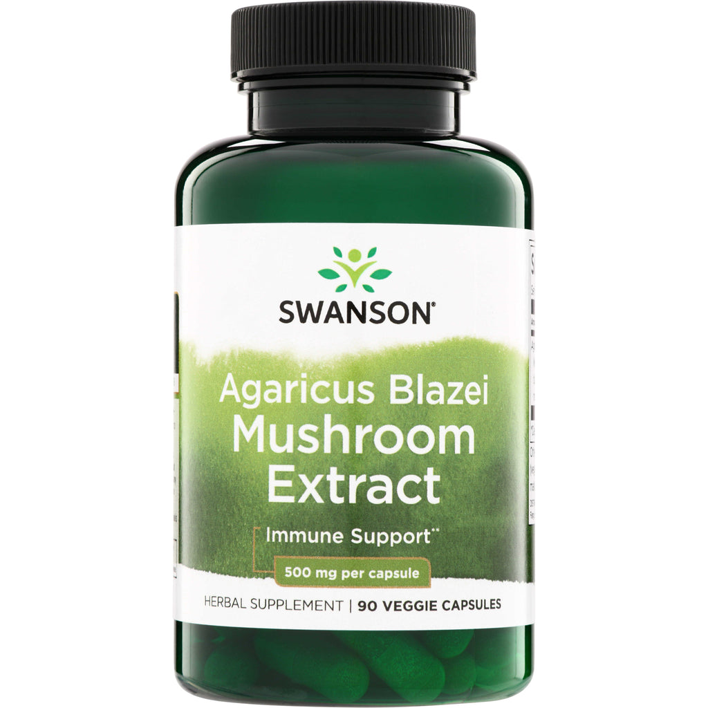 SWH122 | Swanson Agaricus Blazei Mushroom Extract, Immune Support, 500 mg per capsule, 90 veggie capsules - Thumbnail