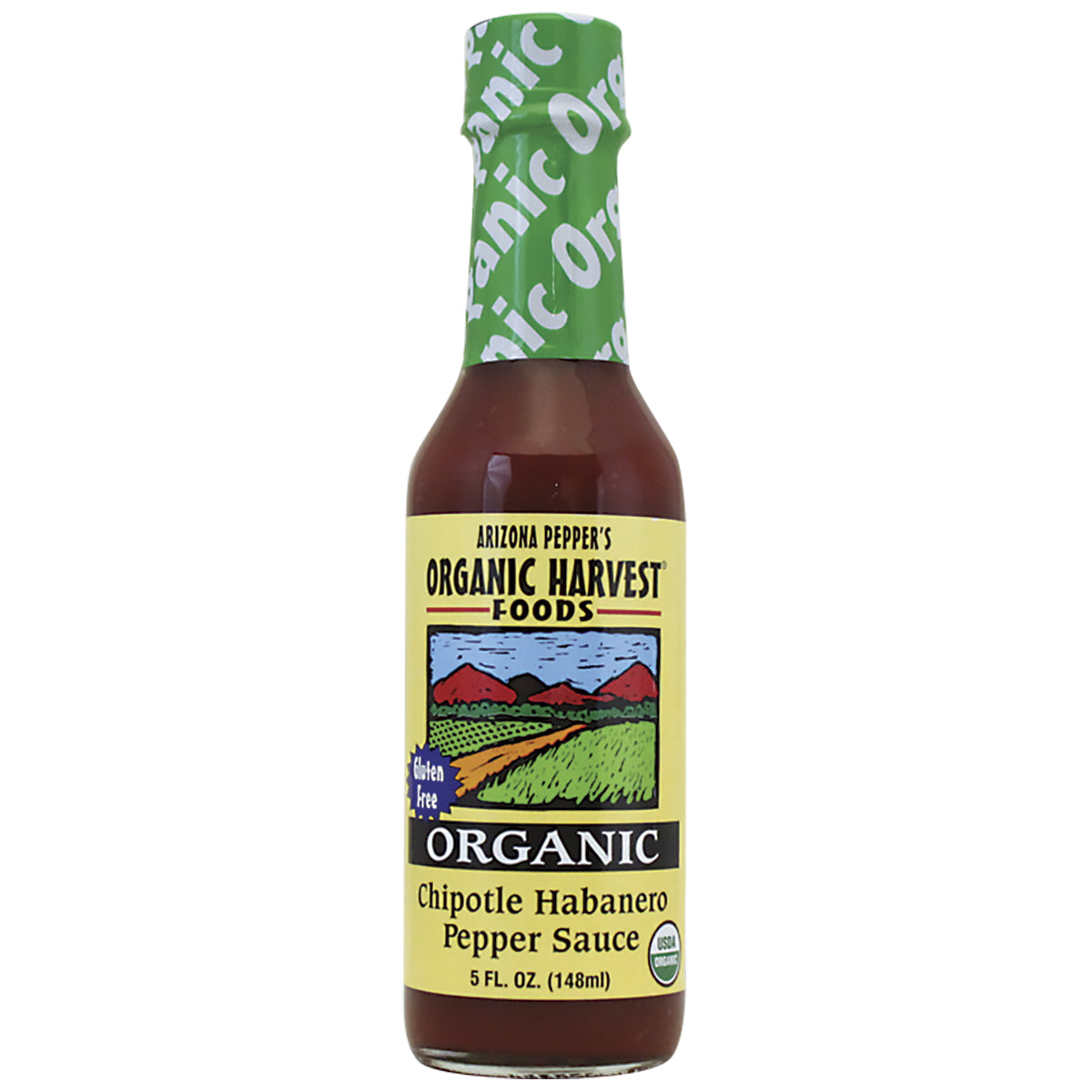 ARZ003 | Organic Harvest Chipotle Habanero Pepper Sauce 5 fl oz bottle
