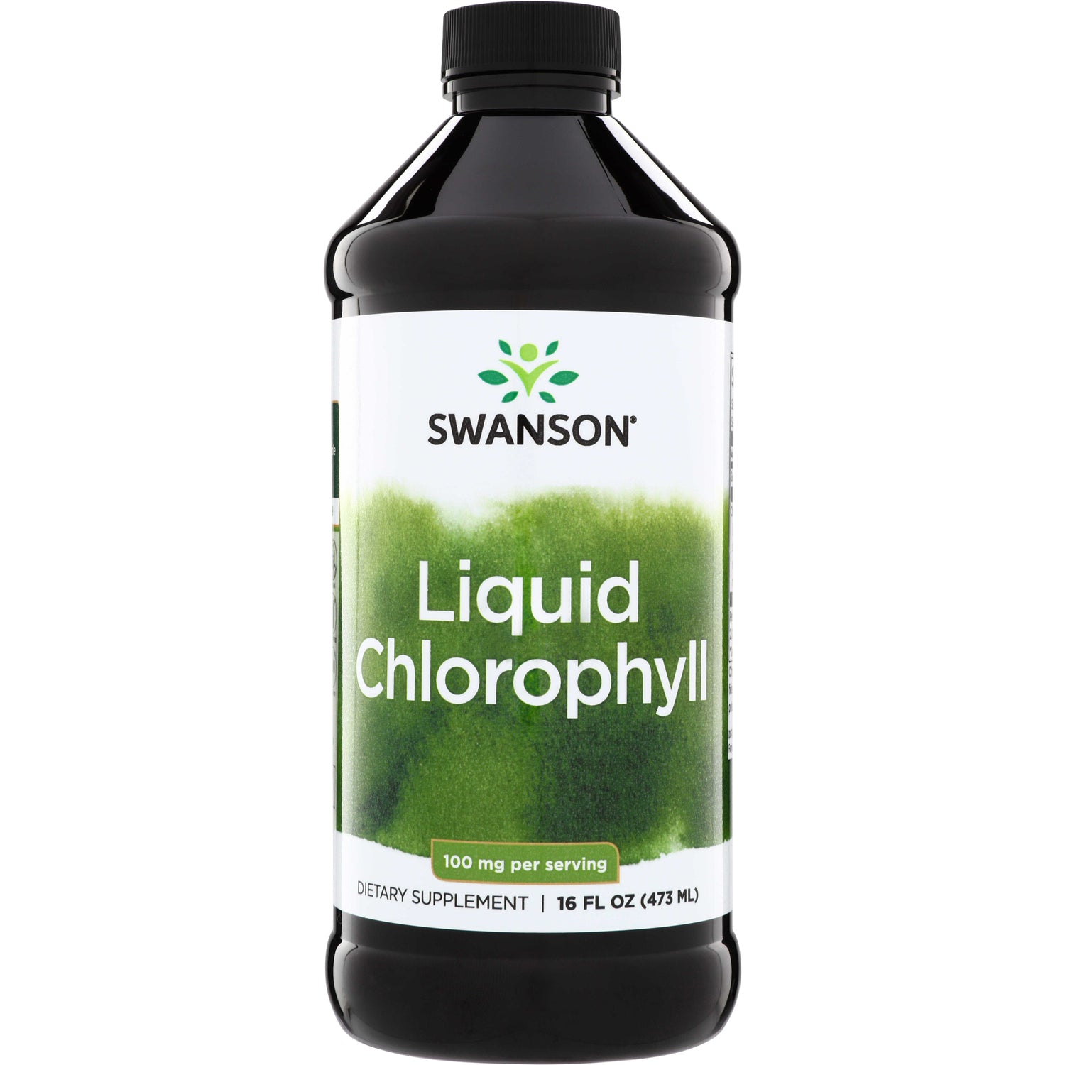 SWR031 | Swanson Liquid Chlorophyll 16 fl oz bottle, 100 mg per serving, front label