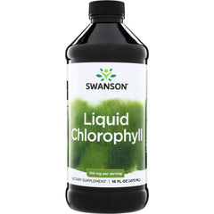 SWR031 | Swanson Liquid Chlorophyll 16 fl oz bottle, 100 mg per serving, front label