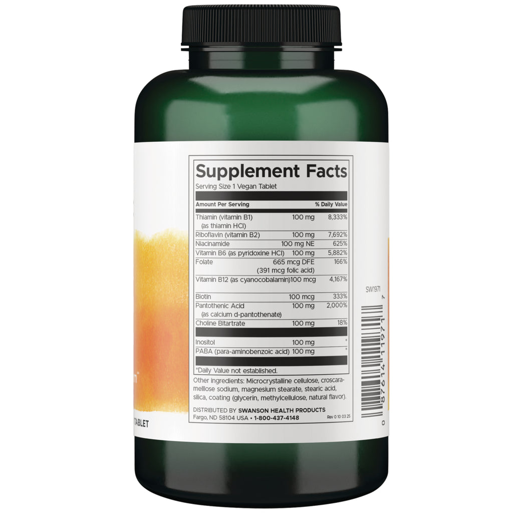 SW1971 | Back label showing Supplement Facts and ingredients on green bottle - Thumbnail