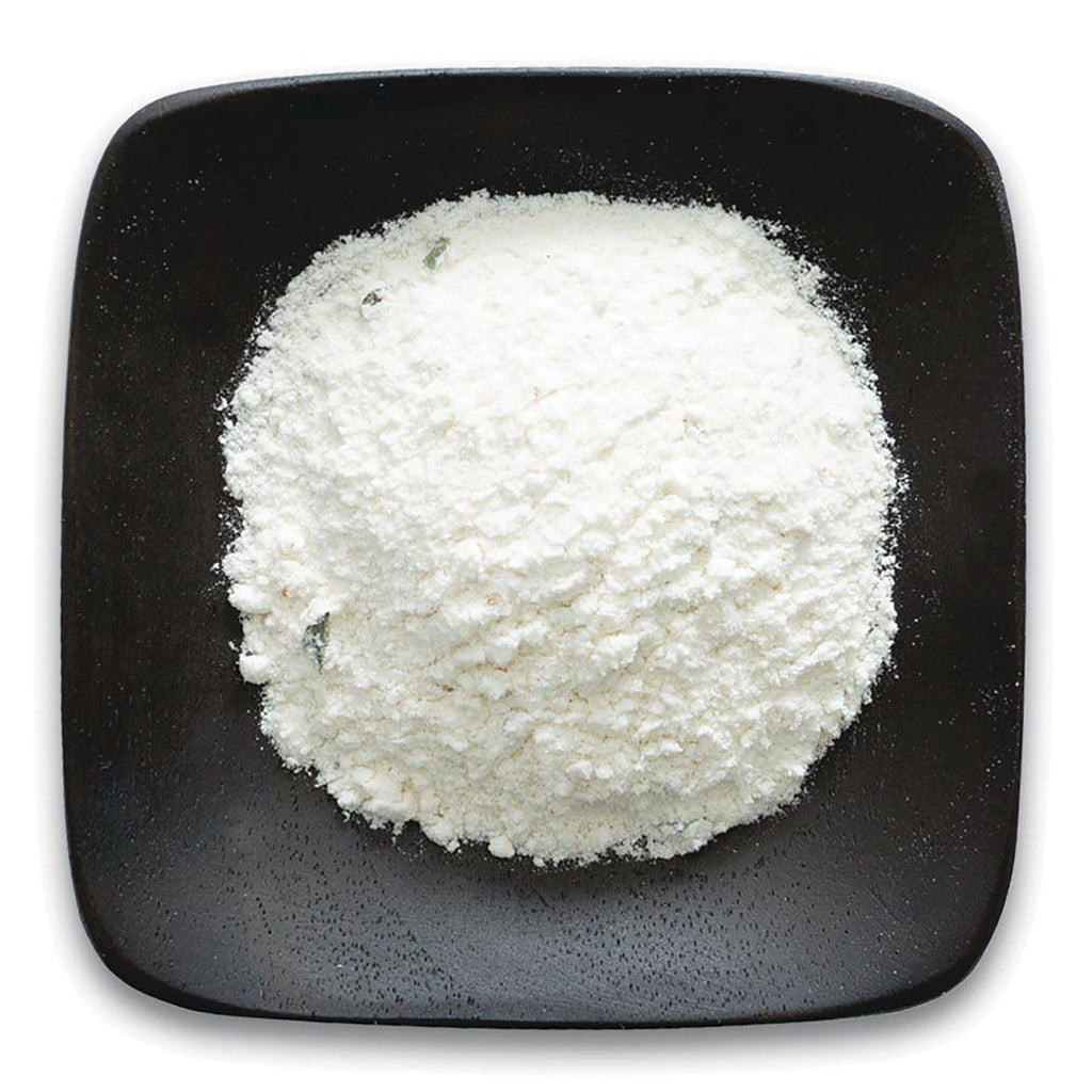 FNP077 | pile of white powder on a black square plate - Thumbnail