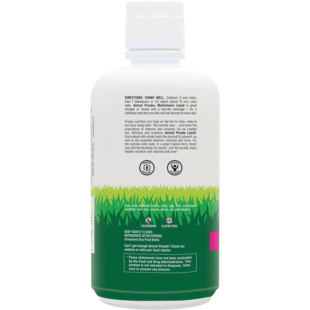 NTP050 | Back of white and green supplement bottle showing Directions SHAKE WELL text, icons, and storage instructions - Thumbnail