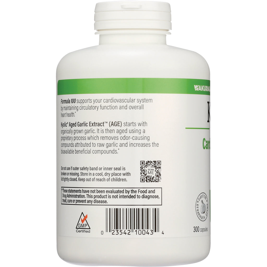 KY048 | back label of white supplement bottle showing product description, barcode, QR code, and GMP certified mark - Thumbnail