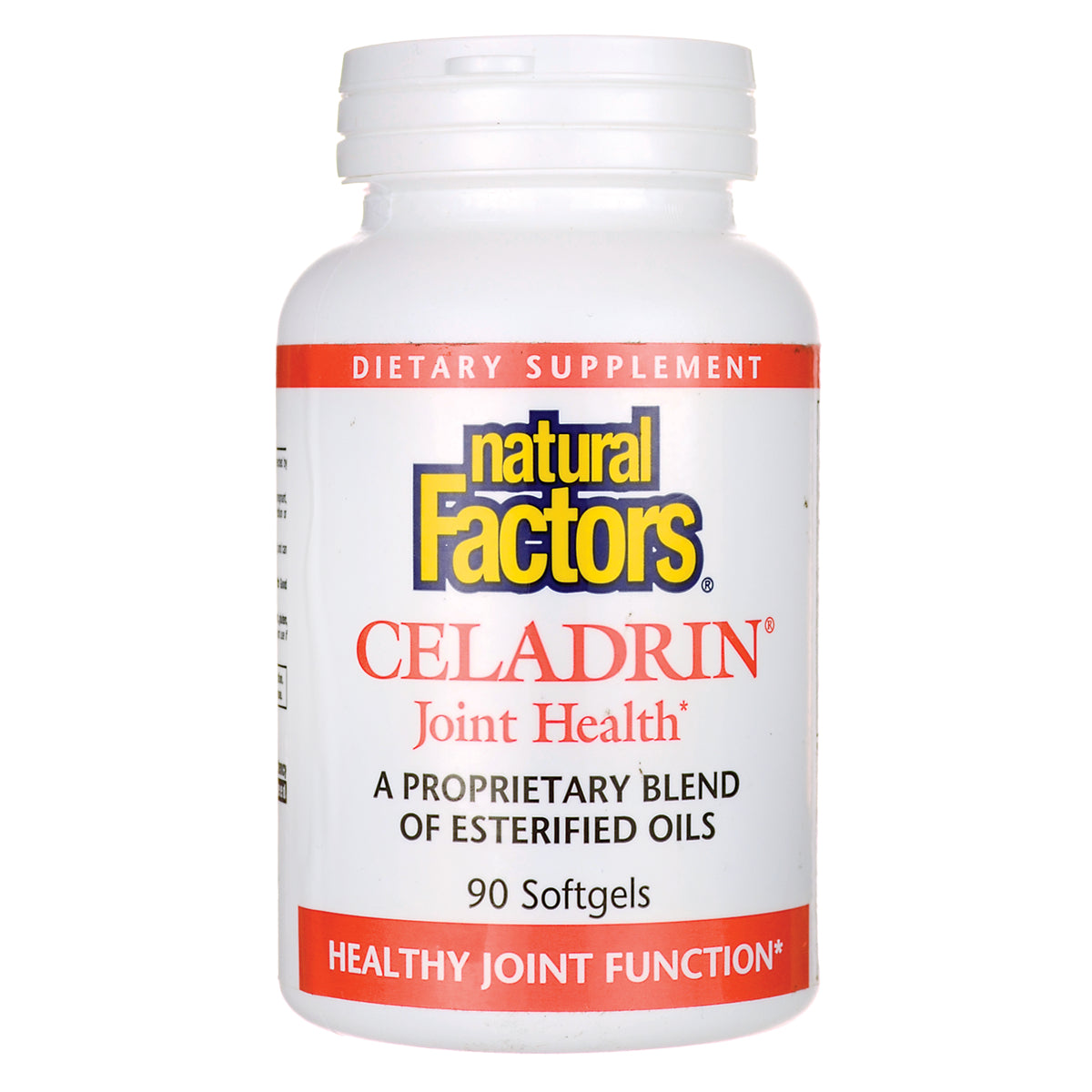 NFC026 | Natural Factors Celadrin joint health bottle, 90 Softgels, Healthy Joint Function label