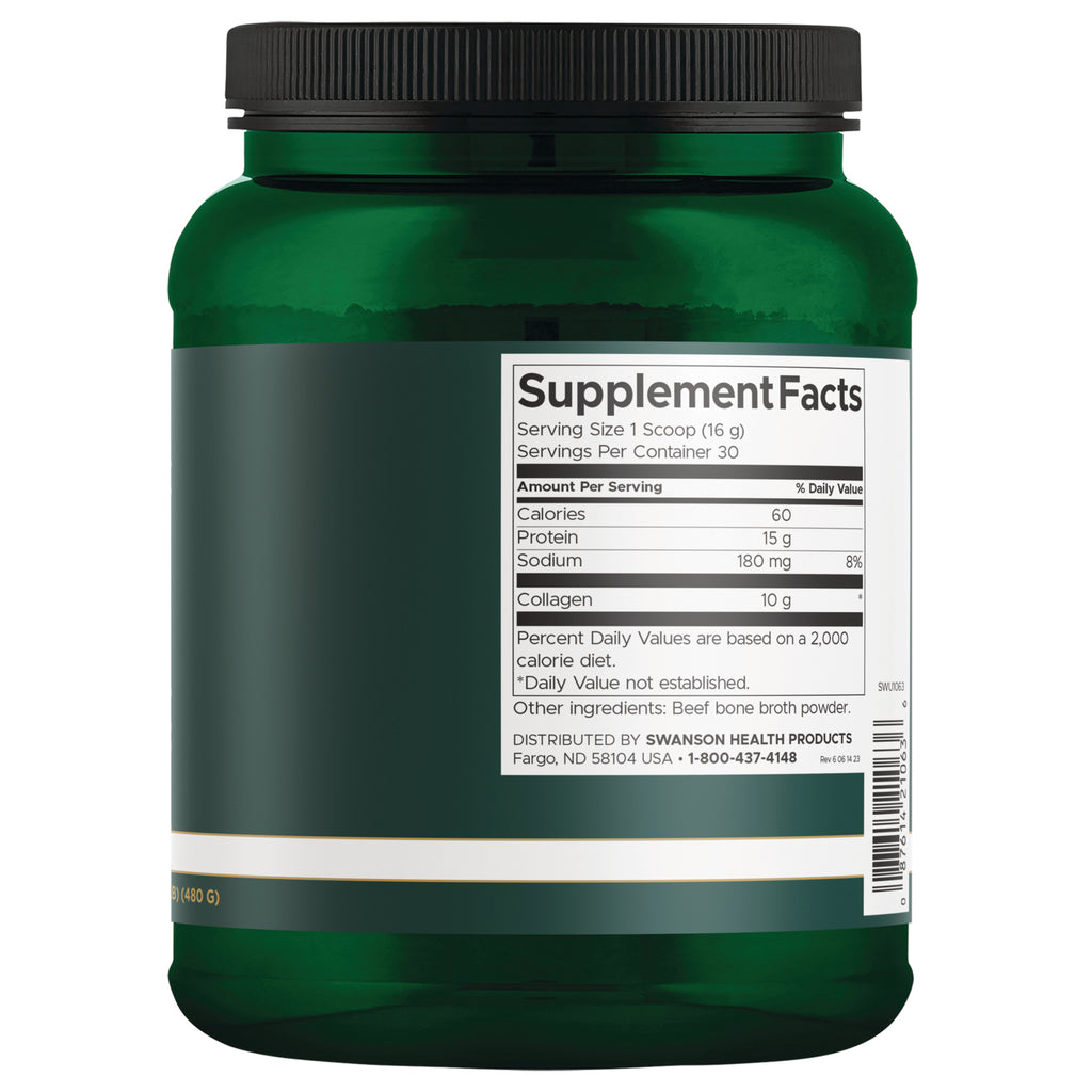 SWU1063 | Back label with supplement facts and serving information - Thumbnail