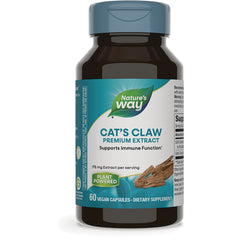 NW751 | Nature's Way Cat's Claw premium extract supplement bottle, 60 vegan capsules