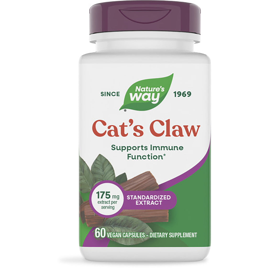 NW751 | Nature's Way Cat's Claw premium extract supplement bottle, 60 vegan capsules - Thumbnail