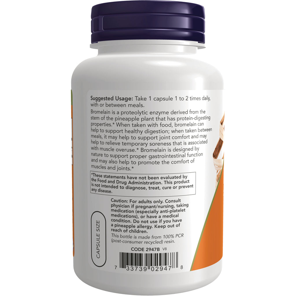 NWF801 | Back label of white supplement bottle showing suggested usage, caution text and barcode - Thumbnail