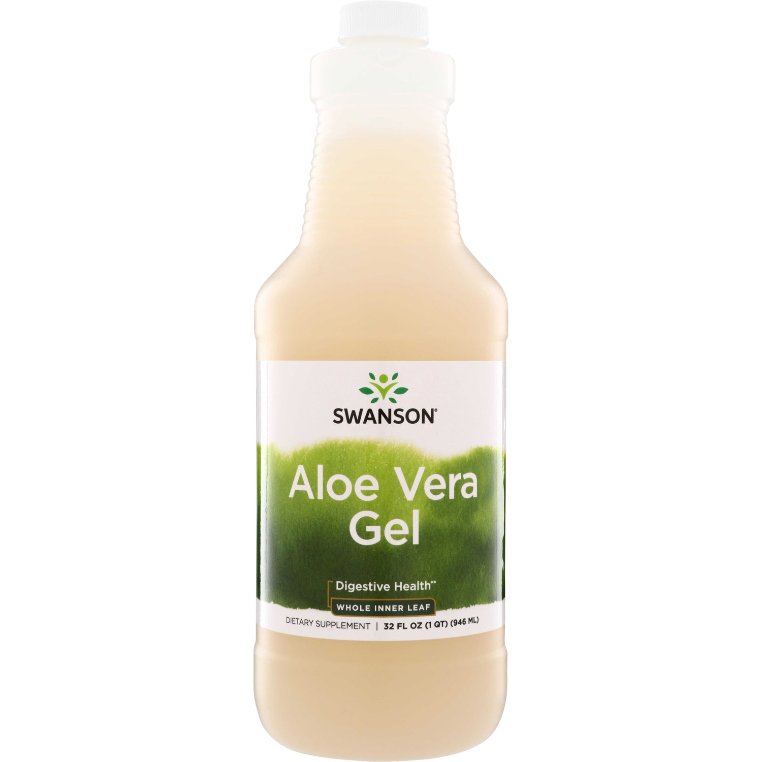 SW261 | Swanson Aloe Vera Gel bottle, Whole Inner Leaf, Digestive Health, 32 fl oz