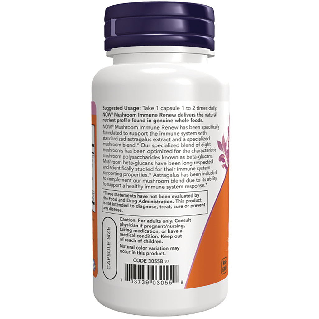 NWF827 | Back label of white supplement bottle with purple cap showing suggested usage, caution text, and barcode - Thumbnail