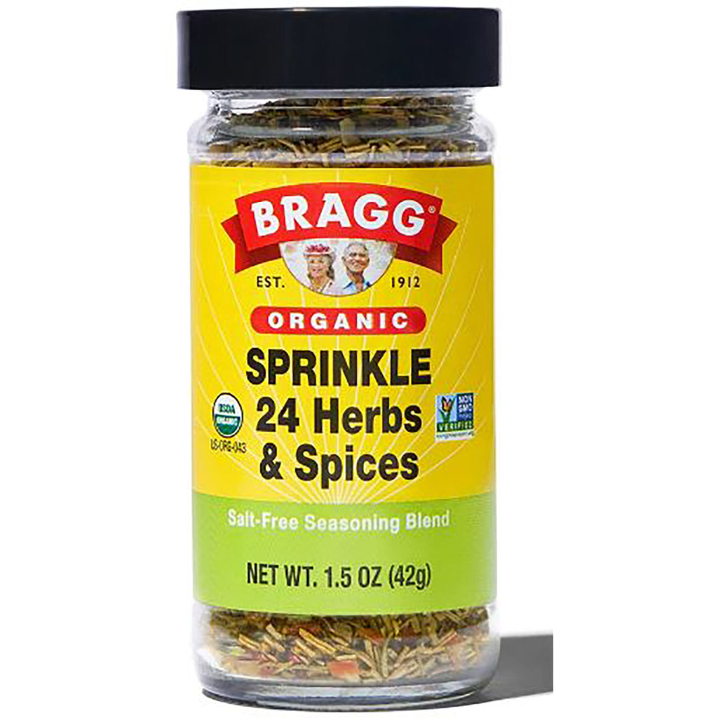 BR011 | Bragg Organic Sprinkle 24 Herbs & Spices salt-free seasoning bottle front - Thumbnail