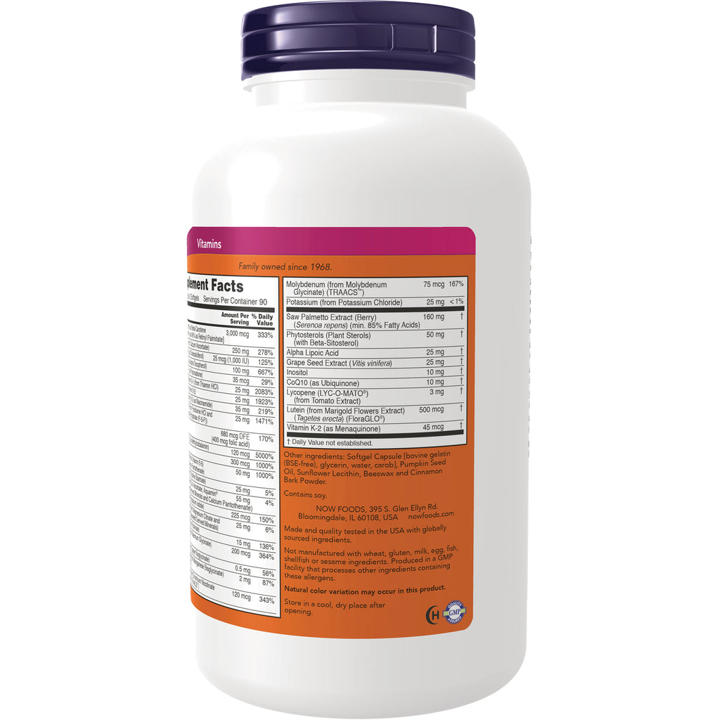 NWF651 | back of white supplement bottle showing Supplement Facts label and ingredients panel - Thumbnail