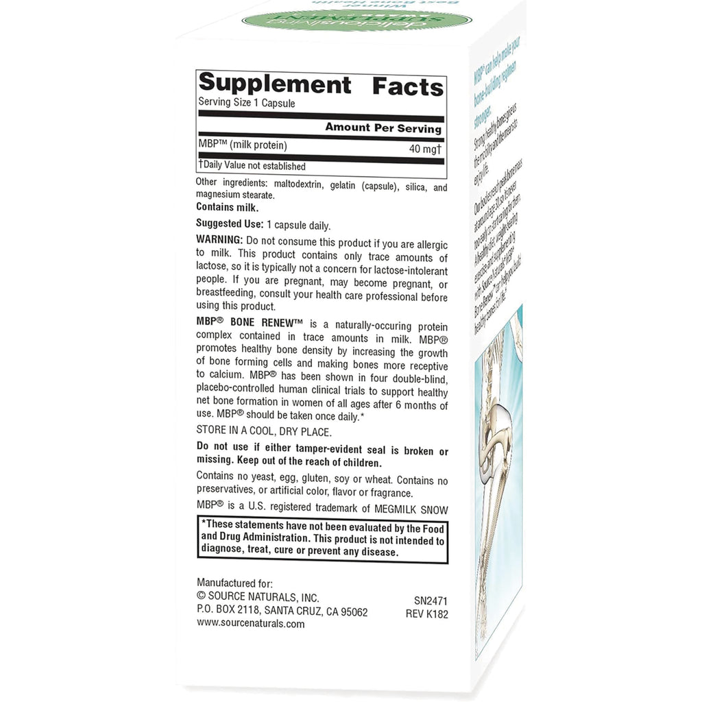 SN549 | Back label with Supplement Facts panel, other ingredients, suggested use, warnings, and FDA disclaimer - Thumbnail