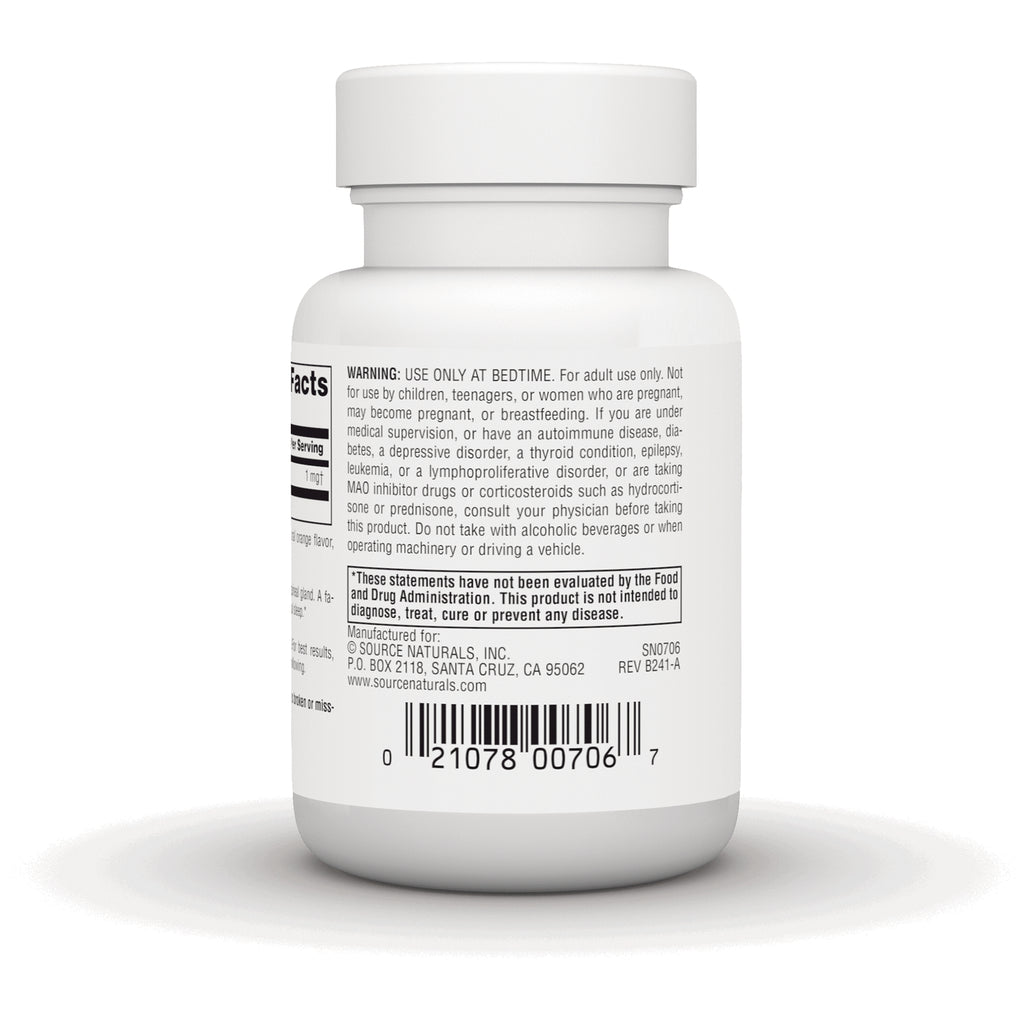 SN172 | Back of white supplement bottle showing warning label, FDA disclaimer and barcode - Thumbnail