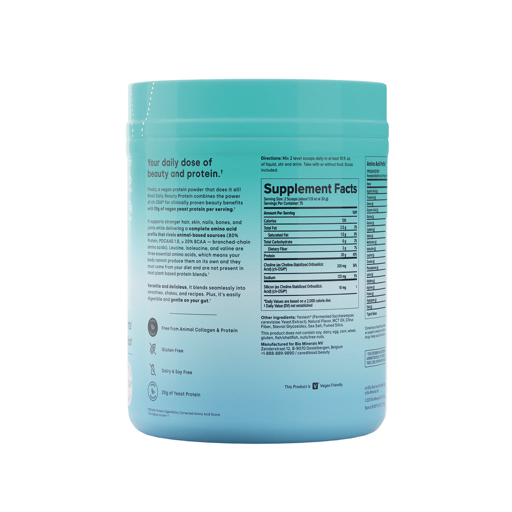 NFC221 | Back of blue supplement container showing Supplement Facts and product claims - Thumbnail