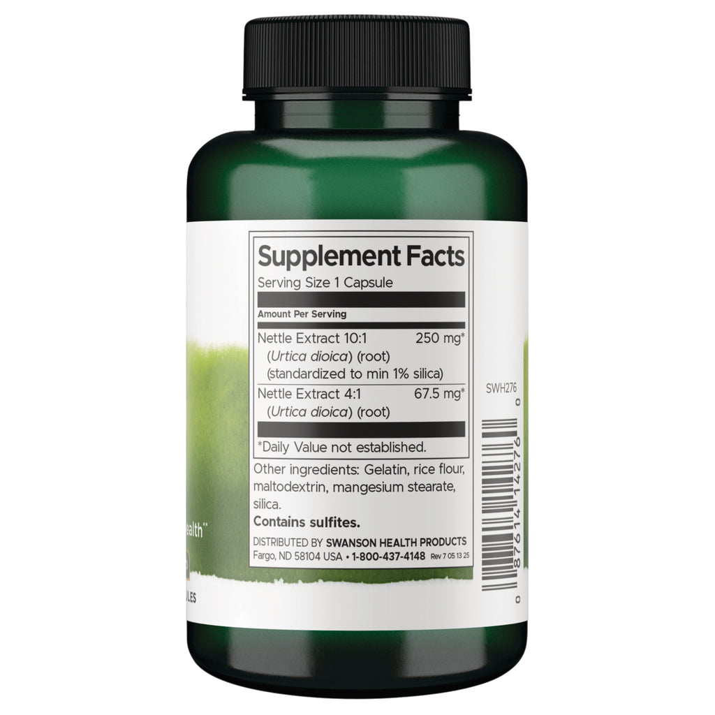 SWH276 | Back label with supplement facts and serving information - Thumbnail