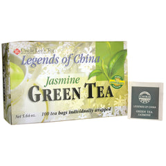 UL015 | Uncle Lees Legends of China Jasmine Green Tea box with single tea bag, 100 tea bags