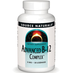 SN502 | Source Naturals Advanced B-12 Complex dietary supplement, 5 mg, 30 lozenges