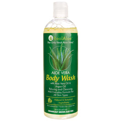RA014 | RealAloe Aloe Vera Body Wash front green bottle 16 fl oz