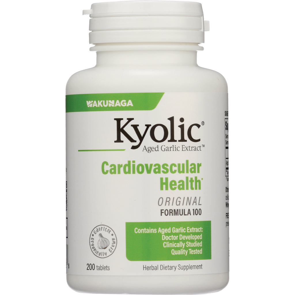 KY120 | Kyolic Aged Garlic Extract Cardiovascular Health bottle, Original Formula 100, 200 tablets - Thumbnail