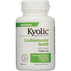 KY120 | Kyolic Aged Garlic Extract Cardiovascular Health bottle, Original Formula 100, 200 tablets
