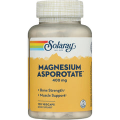 SLR201 | Solaray Magnesium Asporotate 400 mg, 120 VegCaps dietary supplement