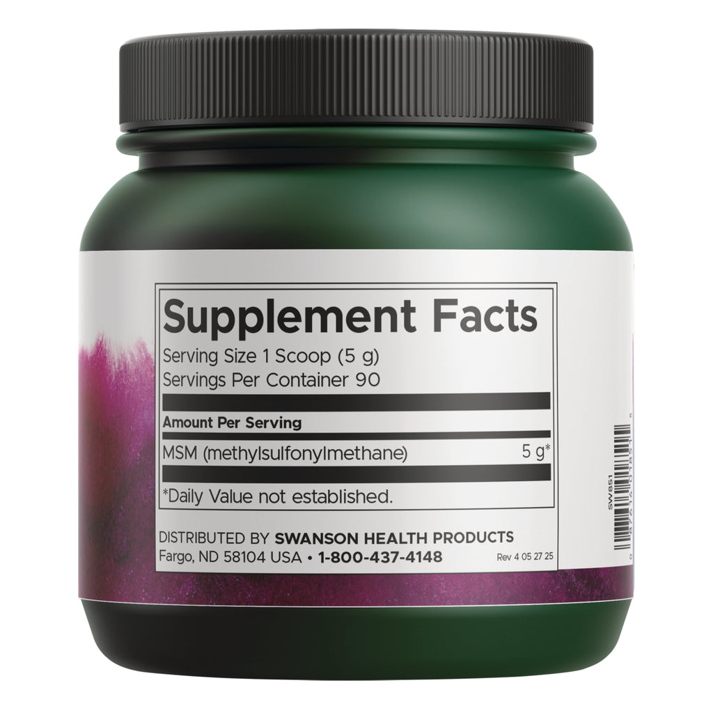 SW851 | Back label with supplement facts and serving information - Thumbnail