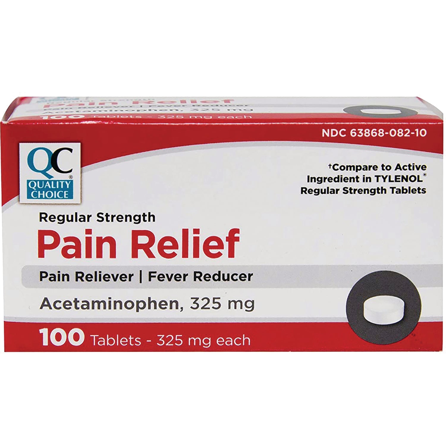 QCH013 | Quality Choice Pain Relief box, Acetaminophen 325 mg, 100 tablets