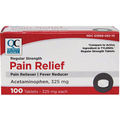QCH013 | Quality Choice Pain Relief box, Acetaminophen 325 mg, 100 tablets