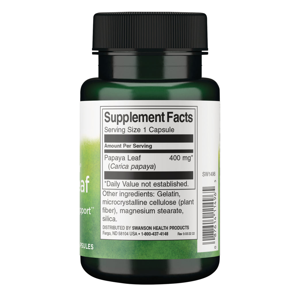 SW1496 | Back label with Supplement Facts - Thumbnail