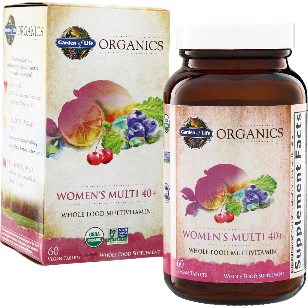 GLF366 | Garden of Life Organics Womens Multi 40+ whole food multivitamin, 60 vegan tablets - Thumbnail