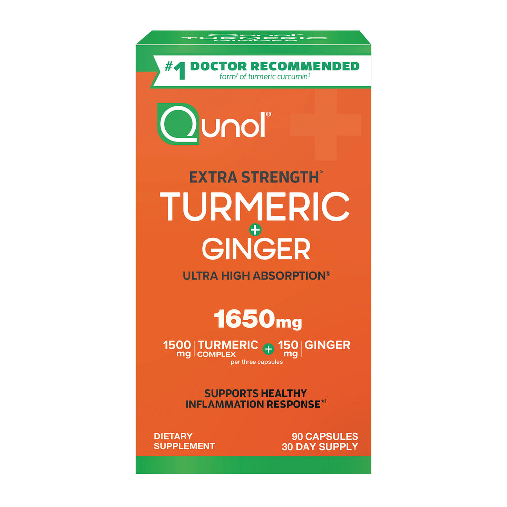 QNL018 | Qunol Extra Strength Turmeric and Ginger dietary supplement box, 90 capsules - Thumbnail