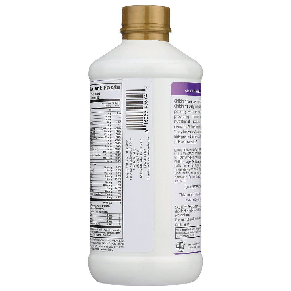 BTR017 | Back of white supplement bottle showing supplement facts panel, barcode, and directions - Thumbnail