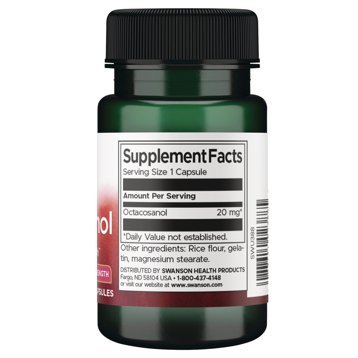 SWU388 | White capsule shown with cm and inch rulers for size reference