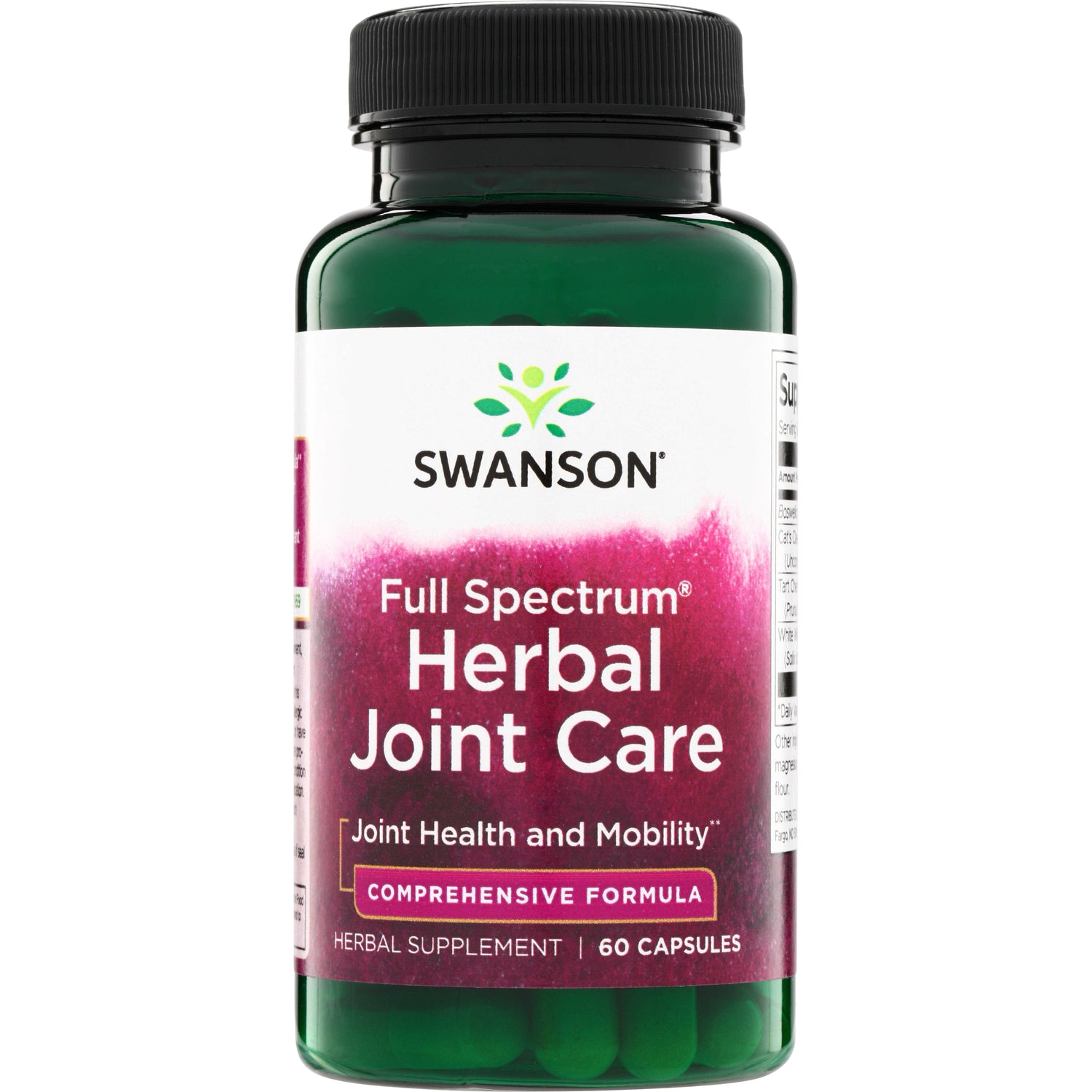 SW1499 | Swanson Full Spectrum Herbal Joint Care, bottle of 60 capsules; Joint Health and Mobility, Comprehensive Formula