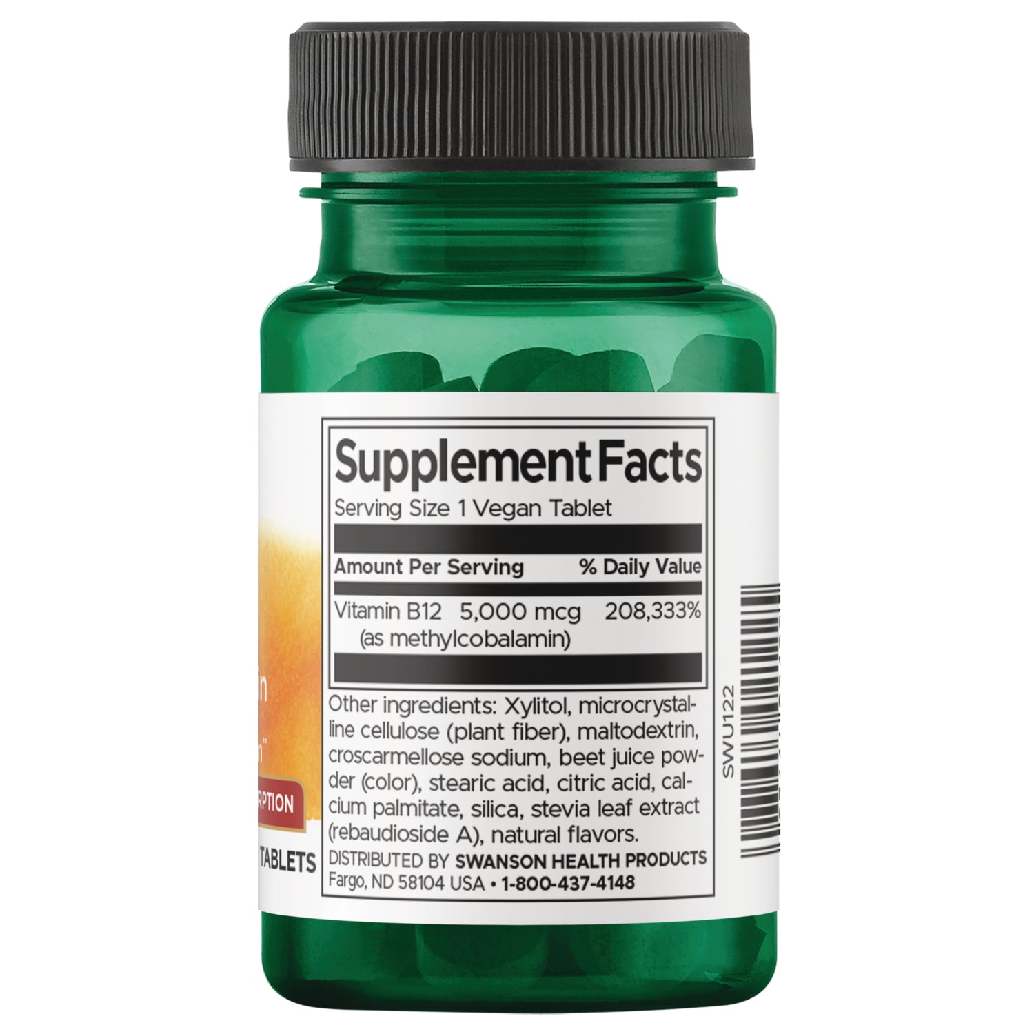 SWU122 | Back label with Supplement Facts