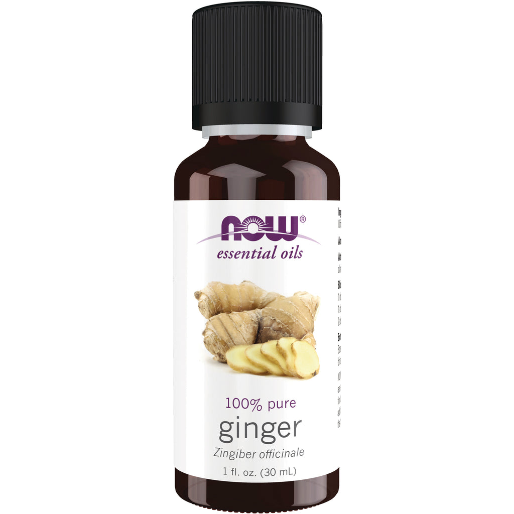 NWF606 | NOW essential oils ginger 100% pure 1 fl oz amber bottle with black cap - Thumbnail
