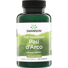 SW424 | Swanson Full Spectrum Pau d'Arco, Immune Health, 500 mg per capsule, 100 capsules