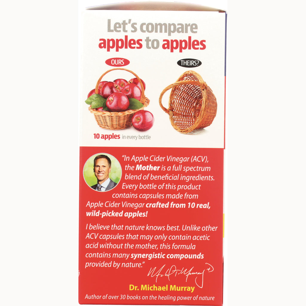 EMD077 | Back of supplement box with Let's compare apples to apples header, baskets of apples and product text by Dr Michael Murray - Thumbnail