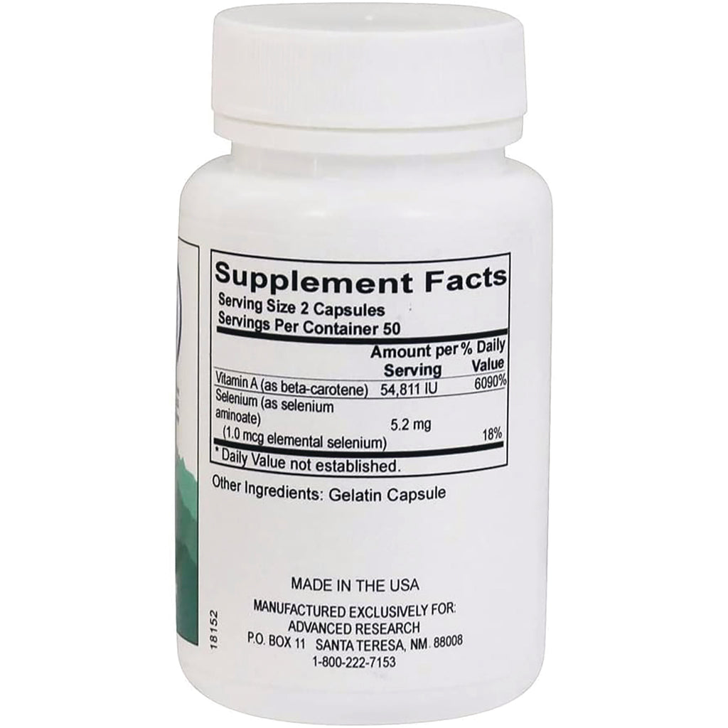 ADR010 | Back label with Supplement Facts, serving size 2 capsules, 50 servings, and other ingredients gelatin capsule - Thumbnail