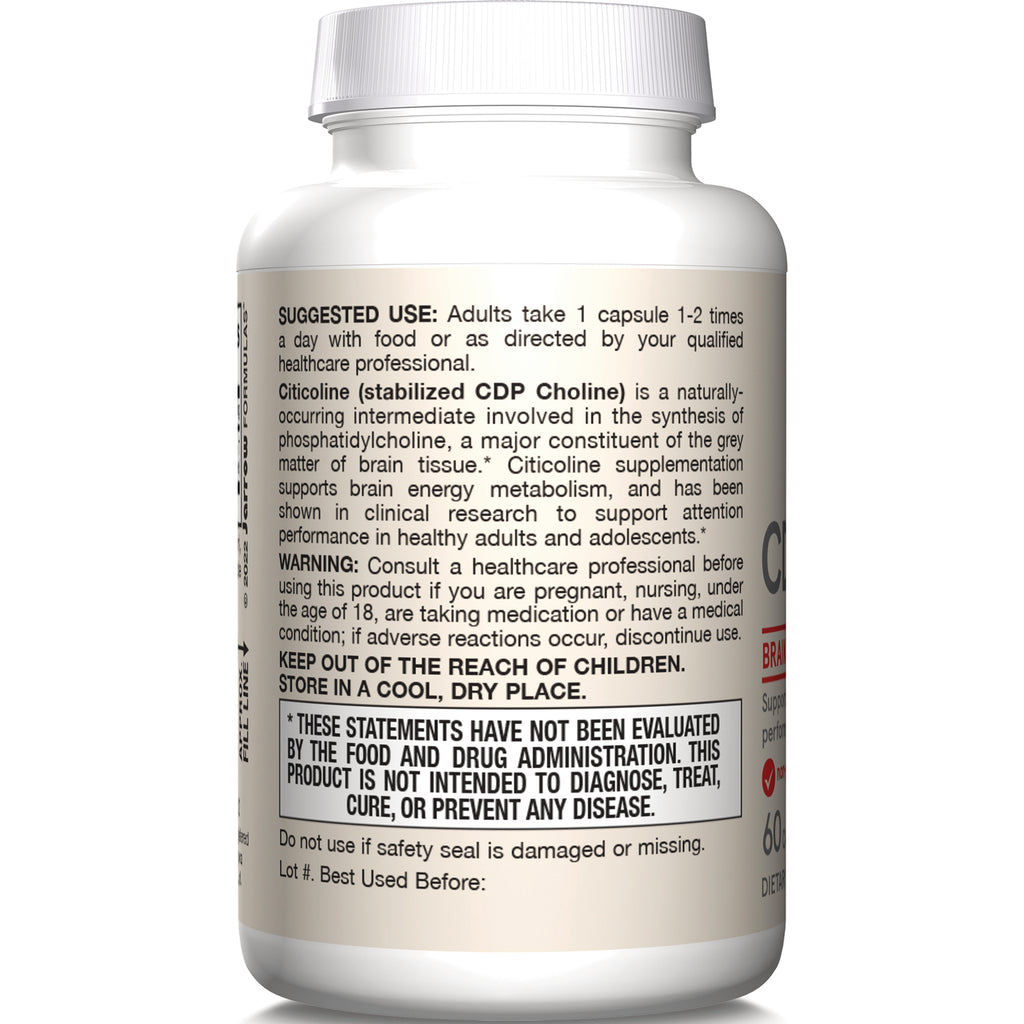 JR079 | back label showing suggested use, warning, and FDA disclaimer on a supplement bottle - Thumbnail